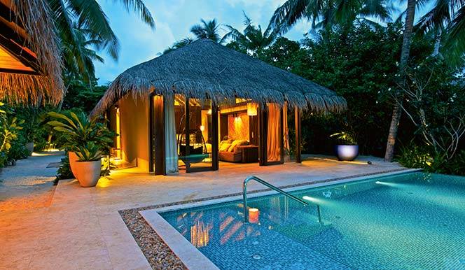 Velaa Private Island Beach Pool Villa Maldives